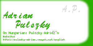 adrian pulszky business card